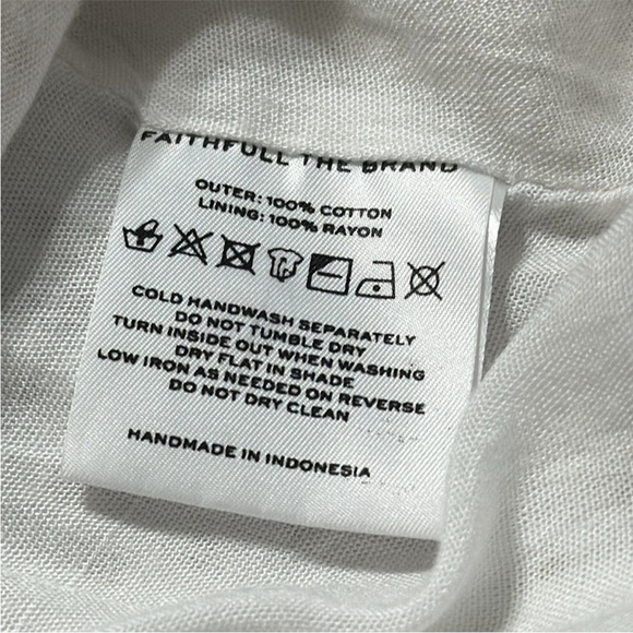 Faithfull The Brand Lydia Brown Cream Polka Dot Bustier Tie Front Mini Dress 4 - Picture 6 of 7